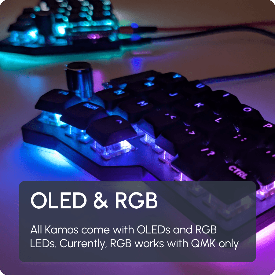 mechanical ergonomic split keyboard RGB OLED