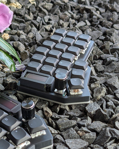 mechanical split keyboard close up