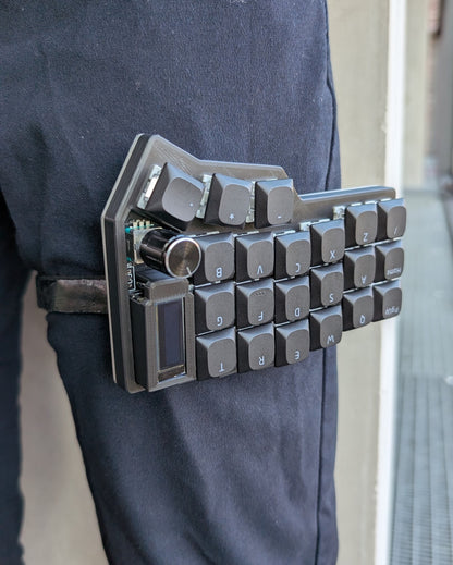 mechanical ergonomic split keyboard strap velcro adapter