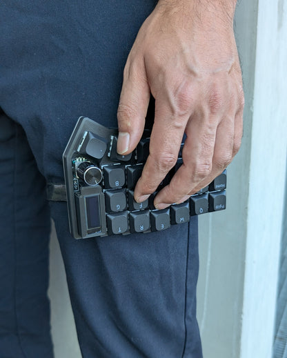 mechanical ergonomic split keyboard strap velcro adapter